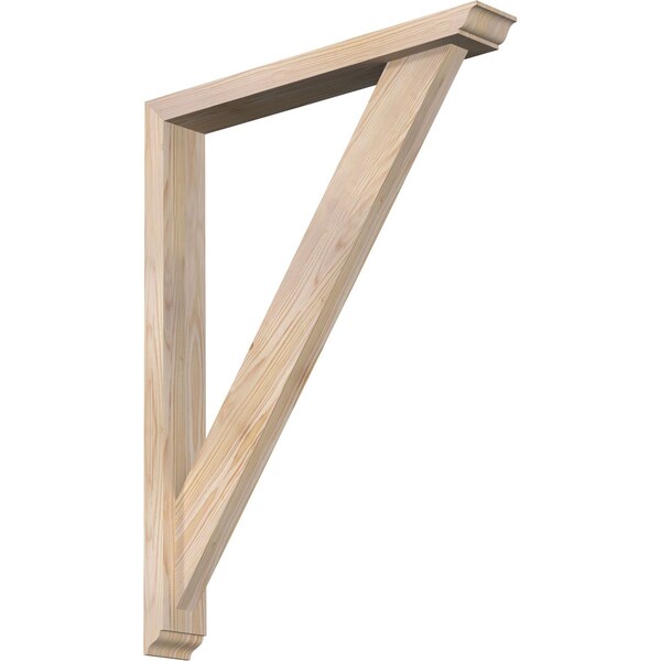 Ekena Millwork Traditional Traditional Smooth Bracket w/ Offset Brace, Douglas Fir, 3 1/2"W x 24"D x 32"H BKT0402X24X32TRA01SDF - main